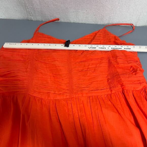 NWT On 34th Womens Red Midi Dress Size 3X Ruched Vibrant Sundress Picnic Beach - Picture 11 of 13